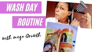 REVIEW +WASH DAY ROUTINE with Mega Growth Nigeria | Deep conditioning Routine | Relaxed Hair