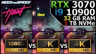 Need for Speed Heat | 1080p vs 1440p vs 2160p | RTX 3070 | i9 10900 | 32GB RAM | 1TB NVMe