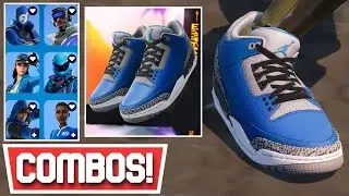 *NEW* BEST AIR JORDAN 3 RETRO 'VARSITY ROYAL' KICKS COMBOS! | Fortnite