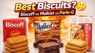 Lotus Biscoff vs Parle-G Royale vs Malkist 🍪🔥 | Satisfying Biscuit Review | Which is Best?