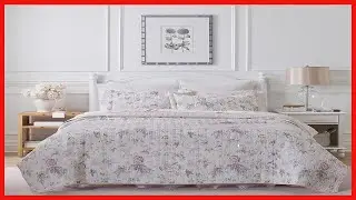 Laura Ashley Home - Breezy Floral Collection - 100% Cotton, Reversible, Lightweight & Breathable Bed