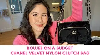 BOUJEE ON A BUDGET CHANEL VELVET NYLON CLUTCH BAG | Sam Loves
