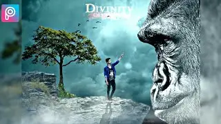Big gorilla photo manipulation | PicsArt Editing Tutorial | SKEDITINGSTAR