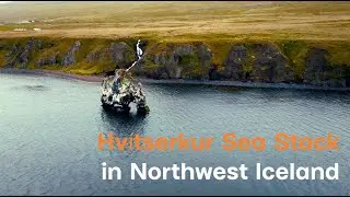 Hv&iacute;tserkur sea stack in Northwest Iceland