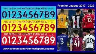 Tipografia Premier League 2017 - 2018 - 2019 - 2020 - 2021 - 2022 Font Premier League 2017 - 2018