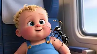 Baby and Ant on Train 🚆🐜👶 | Fun Kids Story | Learning Video for Children