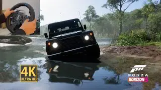 Extreme Water Crossing - Land Rover Defender | Forza Horizon 5 | Logitech G923 Steering Gameplay