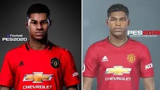 PES 2020 vs PES 2019 | Manchester United Faces Comparison Ft. Pogba, Rashford, Dalot, De Gea