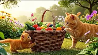 You Won’t Believe How This Kitten Helps Its Mother Harvest Vegetables in the Garden
