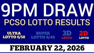 Lotto Result Today 9pm Draw February 22, 2026 Swertres Ez2 PCSO Live Result