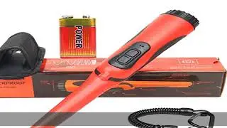 Fully Waterproof Portable Pinpointing Gold Metal Detector with LED Flashlight, 360 Degree Searching