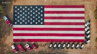 Vacaville man creates giant American flag to support first responders | Everyday Heroes