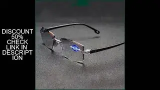 Intelligent Zoom Anti-blue Light Reading Glasses Frameless Cutting Edge Presbyopic Glasses Men and W