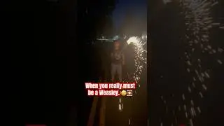 Holden is definitely related to the Weasleys. #fireworks #4thofjuly #harrypotter #magic #wizard
