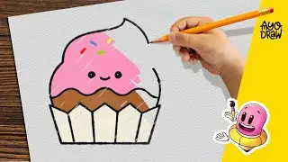 How to Draw a CUPCAKE Step by Step | Easy Drawing for Kids | AyoDraw
