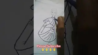 Dancing Girl Drawing #trendingshorts #drawingideas #drawling #art #divyasdrawing #drawingtutorials