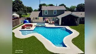 Texas family loves Texas so much, they put a Texas-shaped pool behind their house