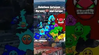Relations between Norway🇳🇴 and Europe #geography #history #europe #conflict #norway #shorts
