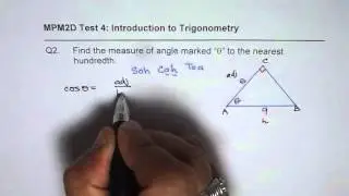 Q2 Find Measure of Angle Theta in Right Traingle Given Sides