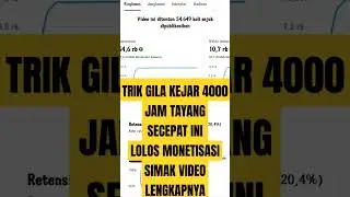 Cara Kejar 4000 jam tayang dengan cepat | Kejar jam tayang cukup 2 minggu