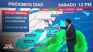 Vigilan el desarrollo de una nueva tormenta invernal en la Costa Este | Noticias Telemundo