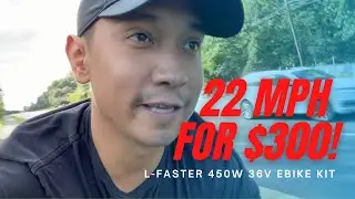 L-Faster 450W 36V Electric Bike Ebike Conversion Kit | Review Range Performance Speed Test