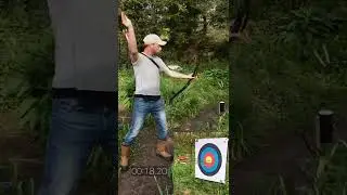 Speed shooting 11 arrows in under a min @20m