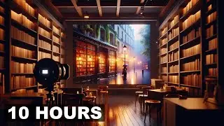 POV you're resting on a plush sofa in a bookshop hidden in the catacombs. - whispers of wind Ambienc