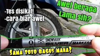 Review spidol / sepidol permanent Snowman untuk ban.1 tahun lebih pemakaian!.