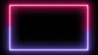 Neon 4K Lighting Frame | Neon Glowing Border Overlay | Neon Background Free Video | No Copyright