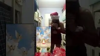 Santa Claus since 7 years old Warrior Quee. Eagle 👑🦅🤍 1st worn a Santa Clause outfit 2025 🎄🎁