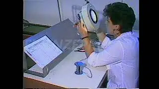 Hantarex factory CRT Monitor production.  Firenze - Giugno 1990