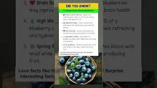 5 Surprising Facts About Blueberries You Didn&rsquo;t Know 🫐 #fruit #blueberry
