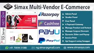 Simax Multi-Vendor E-Commerce in Dot Net Core