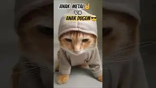 Anak metal vs Anak dugem 🤘😎#cat #short #komedi #kucinglucu