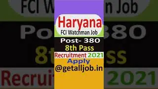 FCI Haryana Watchman 2021 | #short #fcijob #fci