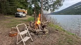 Starting a Evening 🔥 Beside Lake, and Relaxing Truck Camping