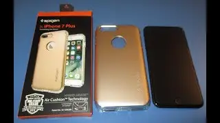 Installing Spigen Iphone 7 plus Case Hybrid Armor Air Cushion Technology Military Grade installation