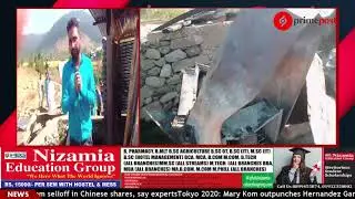 Massive fire engulfs house, of Showkat Ahmed Diego Surigam Lolab,Kupwara.