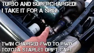 1 off rwd starlet drift car / supercharged and turbocharged