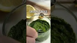 Green Herb Sauce🥬 recipe is in description💖 #saucerecipe #greensauce #sauce #diprecipe #diprecipes