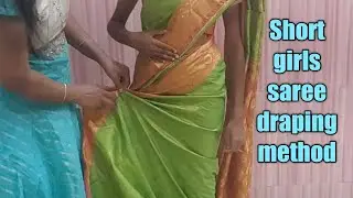 Saree  draping for party/how to wear silk saree perfect pleats/short girls saree draping/beauty tips