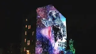 Victor Ash's Cosmonaut animated by Re:sorb for Berlin Mural Fest 2019