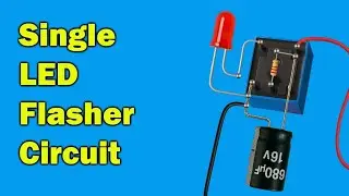 Single LED flasher circuit very easy using a 5v relay 
