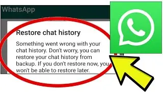 How To Fix WhatsApp App Restore chat history Something went wrong with your chat history Problem