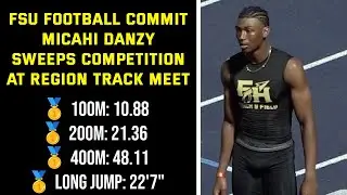 FSU Football Commit Micahi Danzy Sweeps Region Track Meet | Florida HS Track and Field #Track #FSU