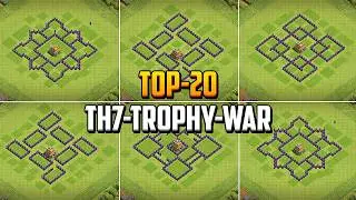TOP 20 TH7 WAR BASE DESIGN+WITH LINK|2023|CLASH OF CLANS