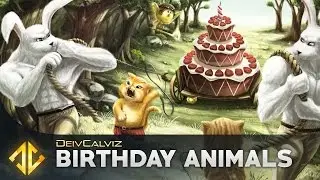 The Birthday Animals - Digital Painting Process