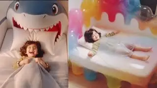 Which Funny Bed Do You Like Best? 🍩🦄🦈 Jelly, Burger, Unicorn & More | Kids Fun Beds |