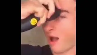 guy shaves his eyebrows and turns into goku